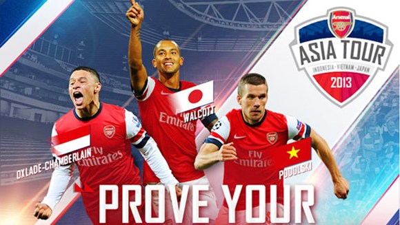 Arsenalនិងក្រុមចំរើសជាតិវៀតណាមប្រកួតបាល់ទាត់មិត្តភាព